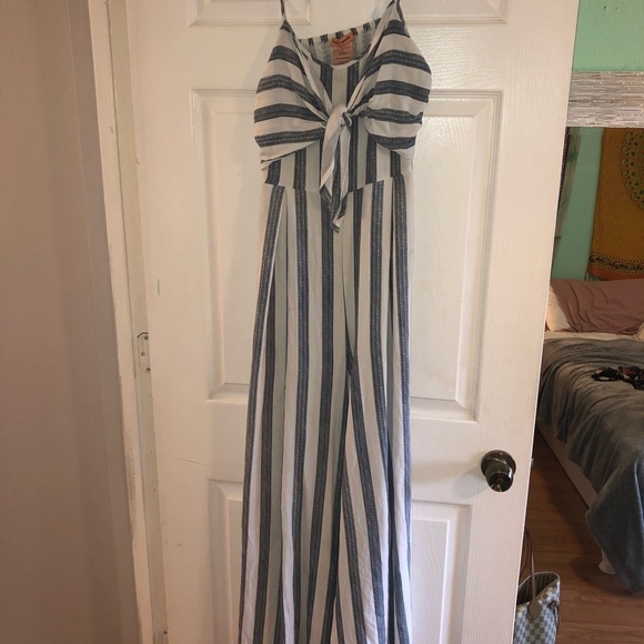 flying tomato striped jumpsuit
